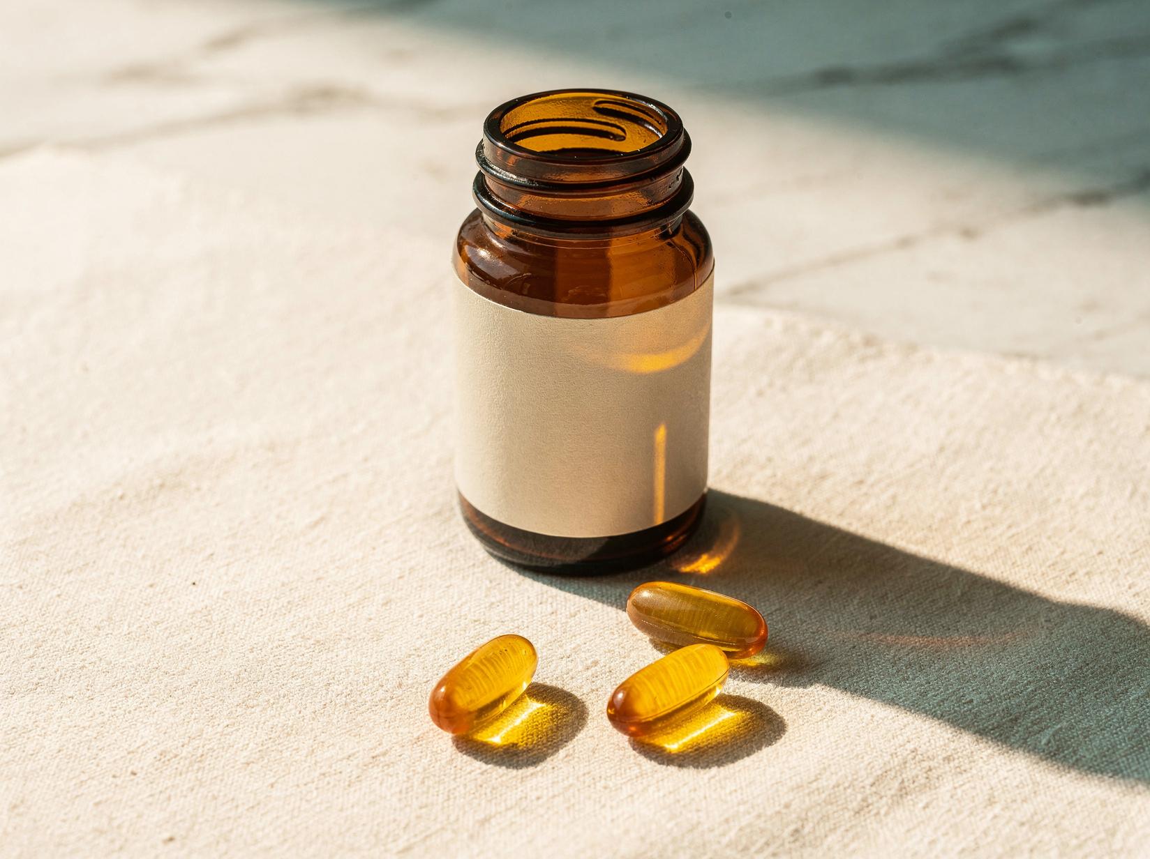 CoQ10 supplement capsules